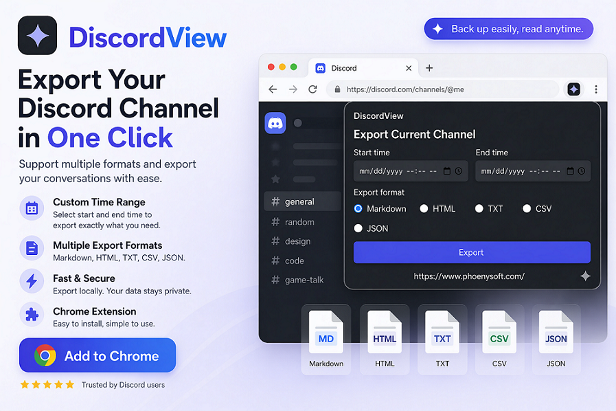 DiscordView Chrome extension preview
