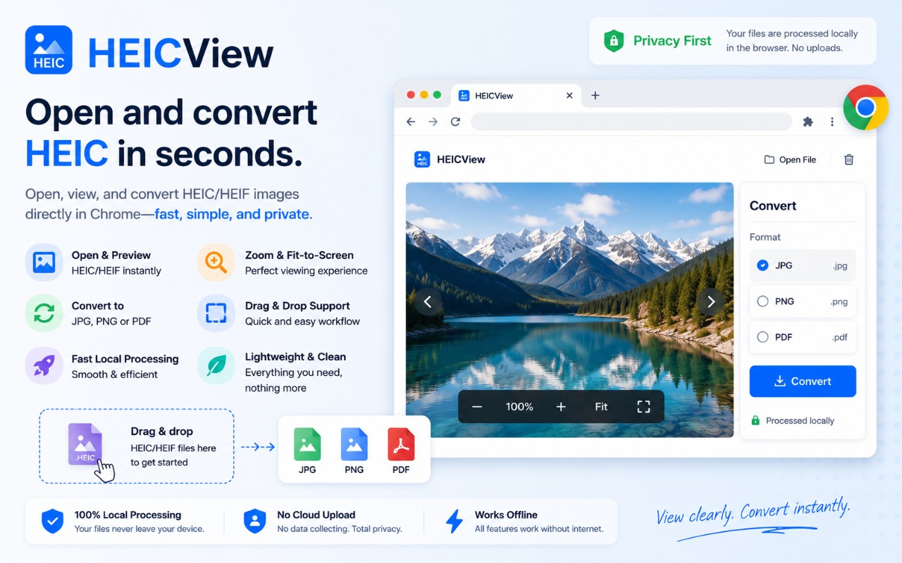 HeicView interface preview